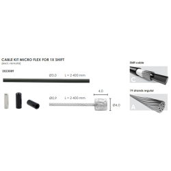 Kit de cable de cambio micro flex 3,2