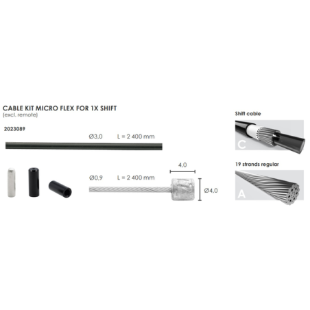 Kit de cable de cambio micro flex 3,2