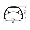 Rueda trasera 29" nainer eje 12x142mm disc 6t negr