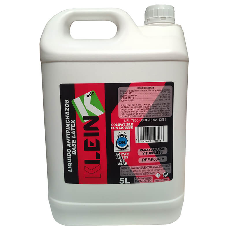 Liquido sellante latex anti-pinchazos klein 5 litr bio
