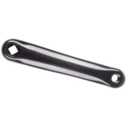 Biela izquierda 170mm aluminio negra rombo