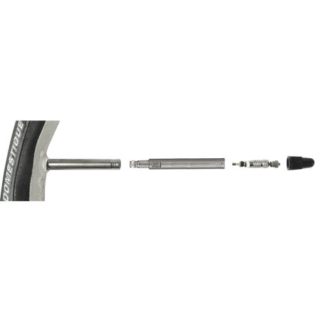 Kit 2 prolongadores valvula presta 40mm alu plata