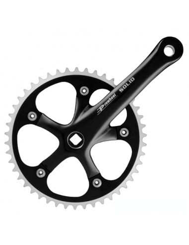 Jgo. bielas single speed  165x46 negra