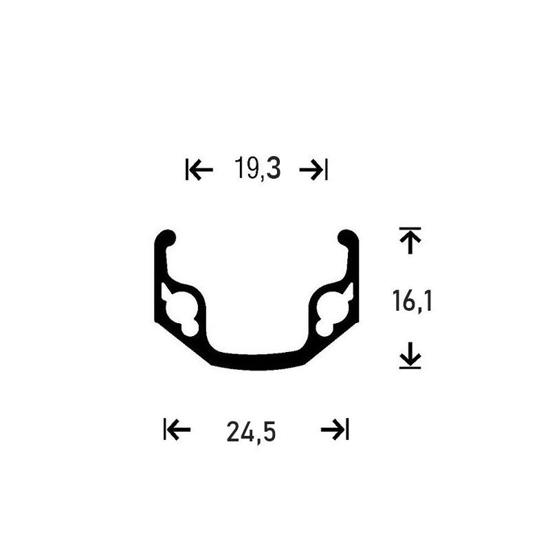 Rueda trasera 20x2.125 1v