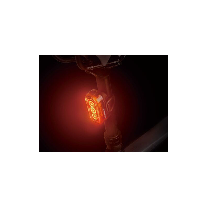 Piloto trasero topeak tailux 100 usb (rojo & ambar