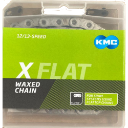 Cadena kmc cera x-flat plata 126l 12-13v