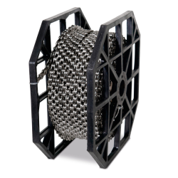 Rollo cadena kmc x12 plata-negro 126p 12v 50m + 40 enganches