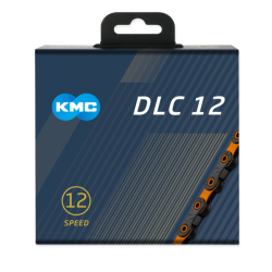 Cadena kmc 12v dlc12 negra-naranja 126p