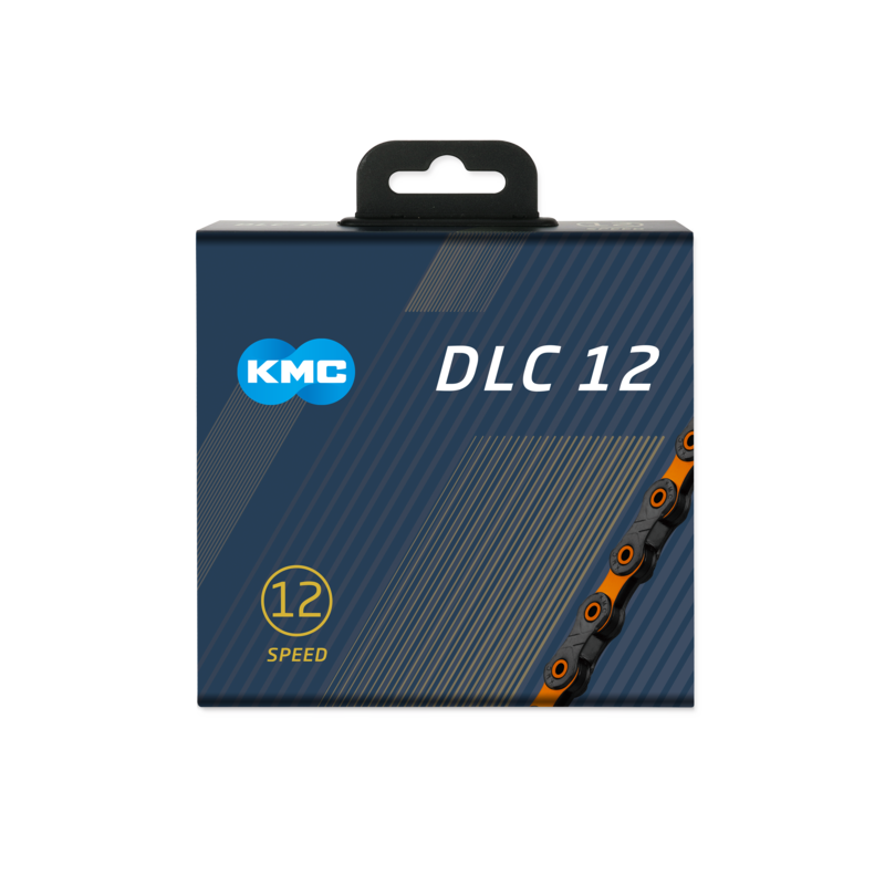 Cadena kmc 12v dlc12 negra-naranja 126p
