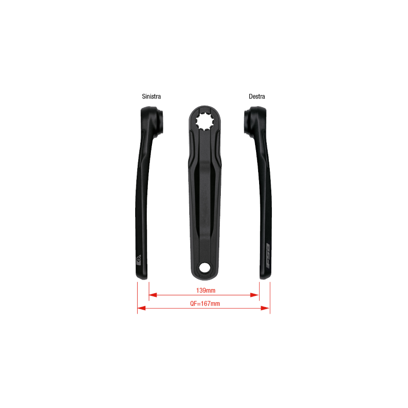 Jgo bielas e-bike ck-762-is 165mm negro