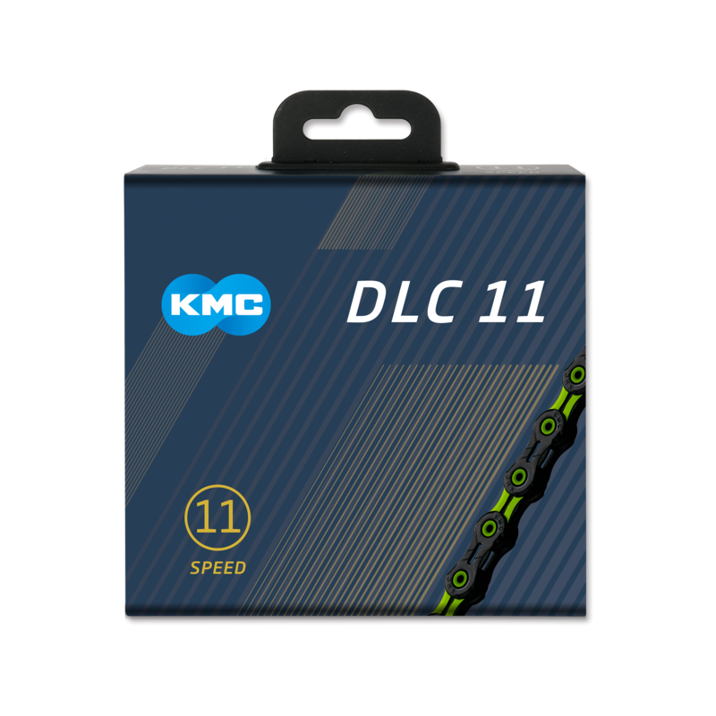 Cadena kmc dlc 11v  negra-verde  118p