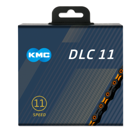 Cadena kmc dlc 11v  negra-naranja  118p