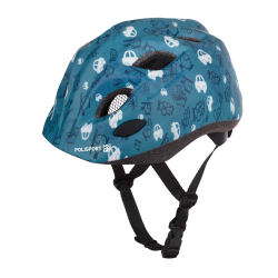 Casco polisport in-mold kids premium luz led azul t-xs
