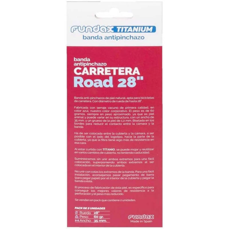 Paks 2 bandas antipinchazos premium road 700 (35m)