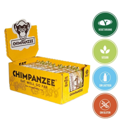 Caja 15 barritas energy chocolate blanco y capucci 55gr chimpanzee