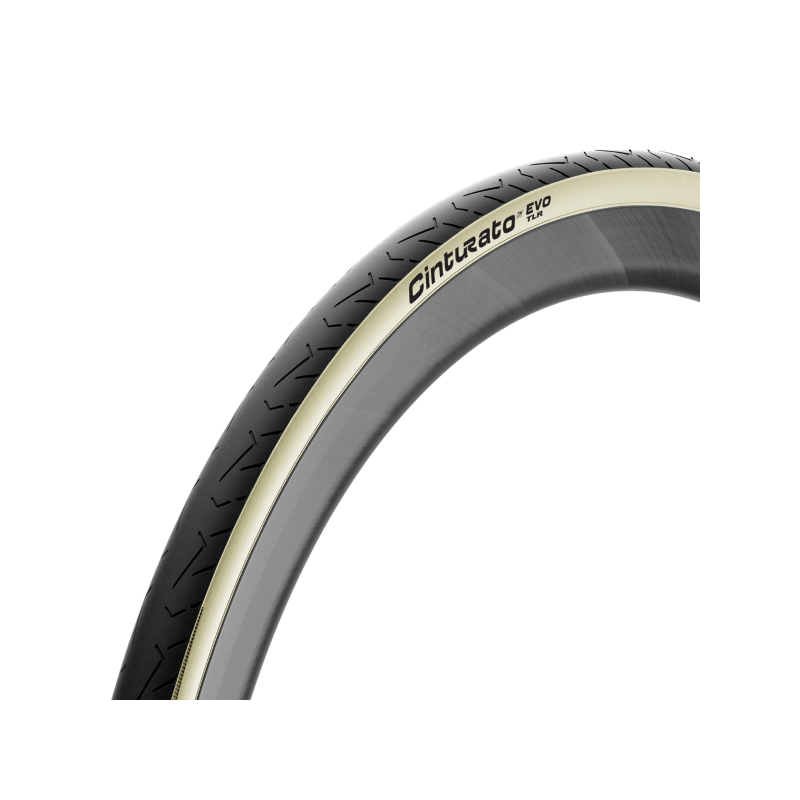 Cubierta 700x28 pirelli cinturato evo tlr  retro negro crema