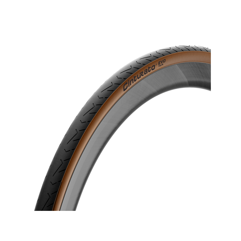 Cubierta 700x28 pirelli cinturato evo tlr  classic negro marron