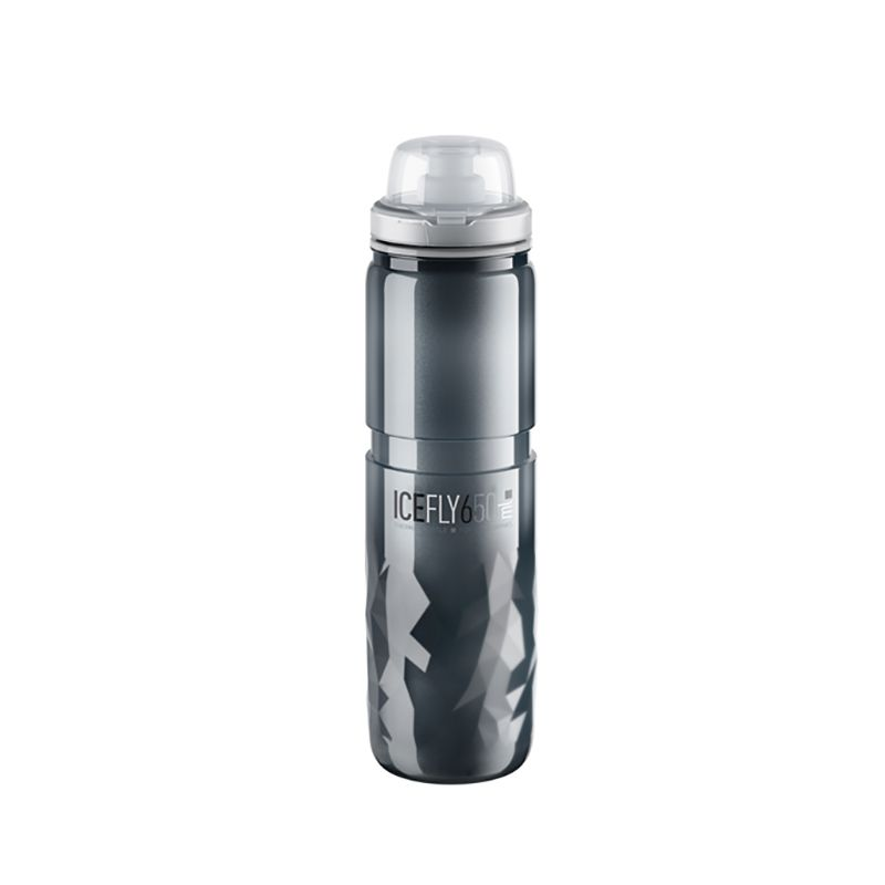 Bidon elite termo ice fly smoke 650ml gris humo