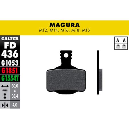 Pastillas fd pro magura mt2,mt4,mt6,mt8,mts galfer