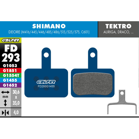 Pastillas fd road shimano 525-445-deore galfer