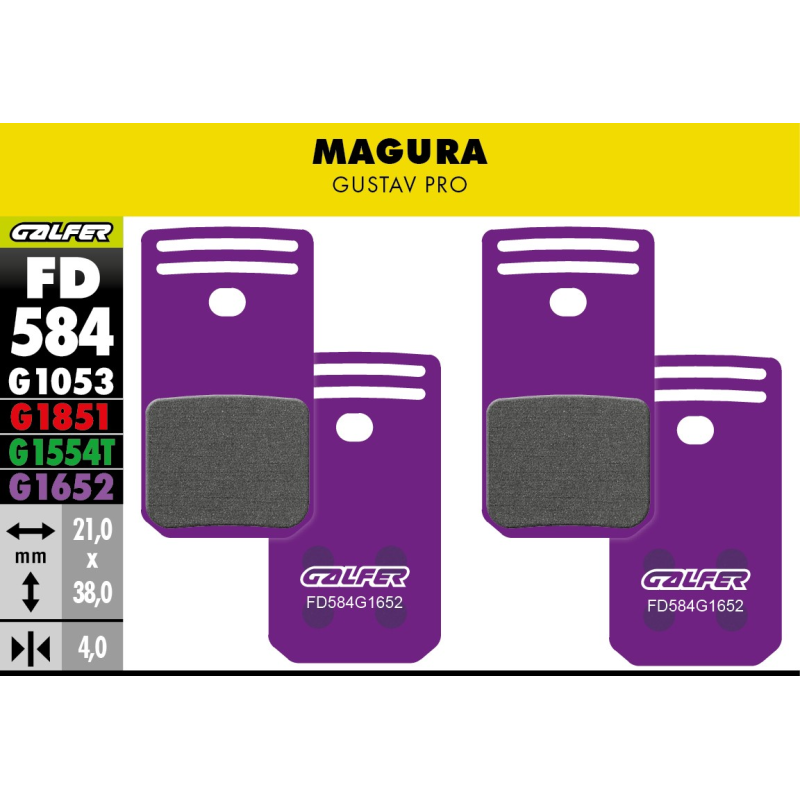 Pastillas fd e-bike magura gustav pro galfer