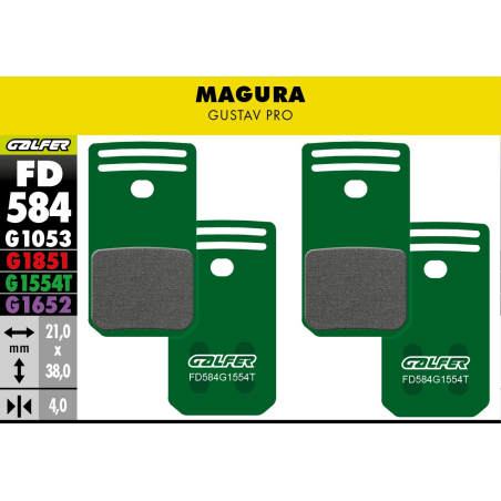 Pastillas fd pro magura gustav pro galfer