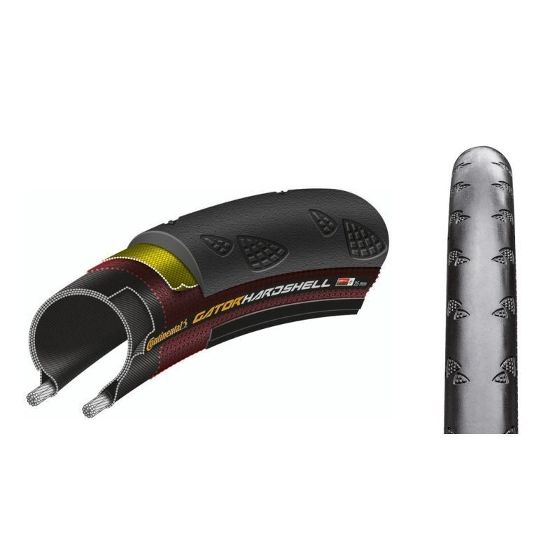 Cubierta 700x25c gator hardshell rigida negra continental (25-622)