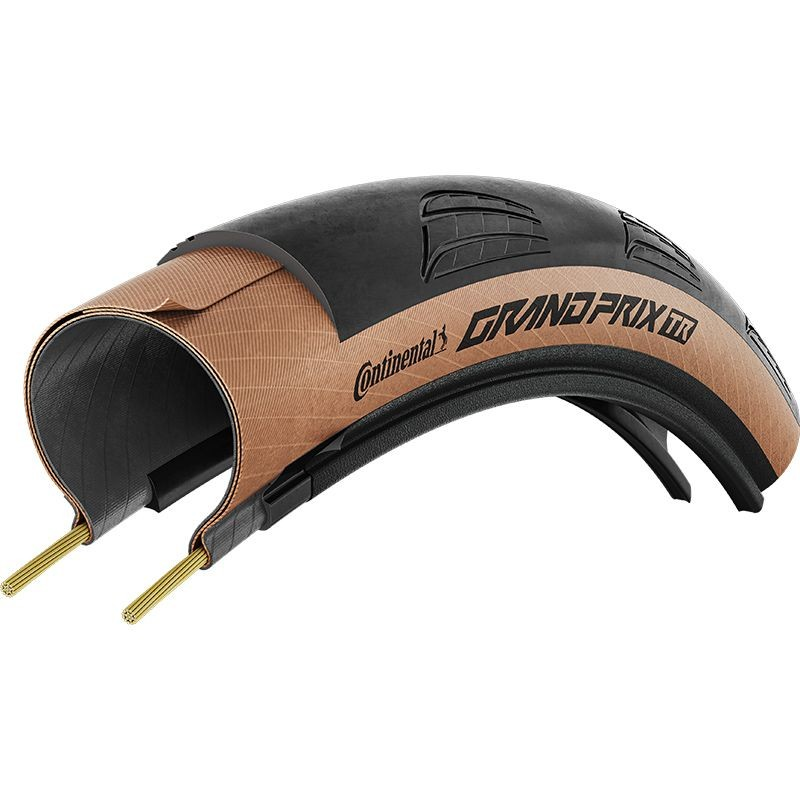 Cubierta 700x25 grand prix tr classic  plegable tubeless ready negro-marron 25-622