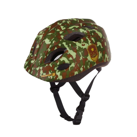 Casco polisport in-mold kids premium army con led t-s (52-56 cm)