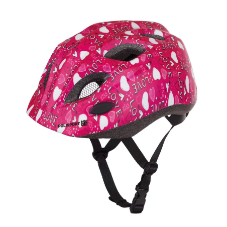 Casco polisport in-mold kids premium love con led t-s (52-56 cm)