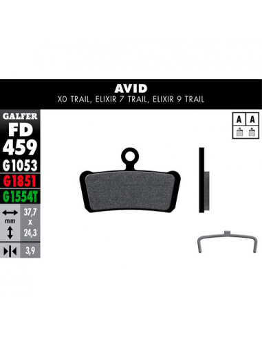 Past galfer stand avid xo/7/9 trail-sram gu