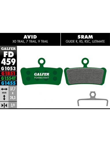 P/past galfer verde avid x0 trail,7t,9t, sram guid