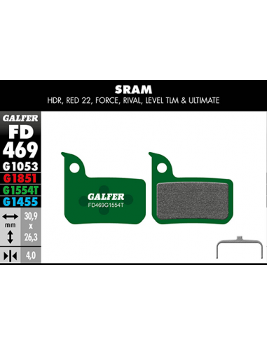 Par past galfer road sram red 22-force-riva verde
