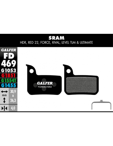 Par past galfer road sram red 22-force-riva