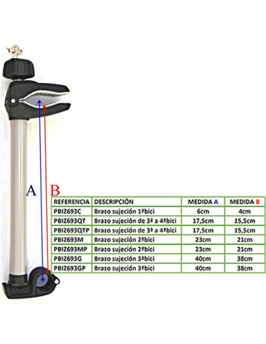 Brazo 3d medio antracita para 708/3