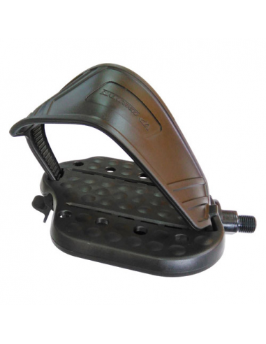 Par pedales bici estatica c/correas rosca 1/2 negr