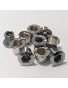 Juego 5 tornillos acero doble plato