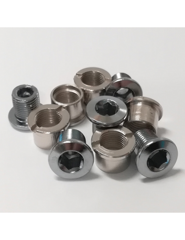 Juego 5 tornillos acero doble plato