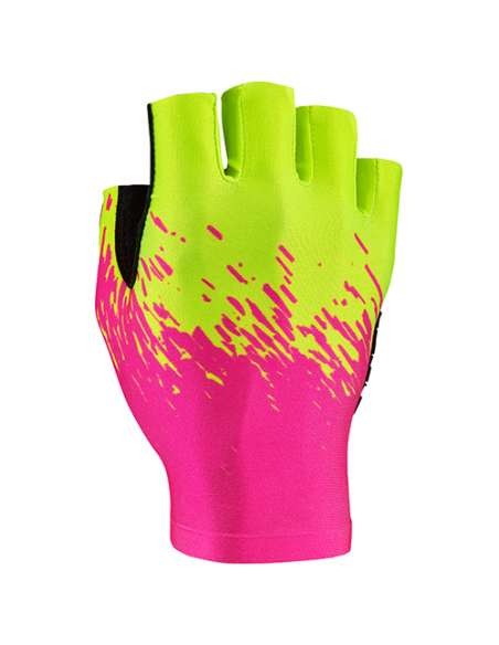 Par guantes cortos supag rosa/amarillo neon t.m
