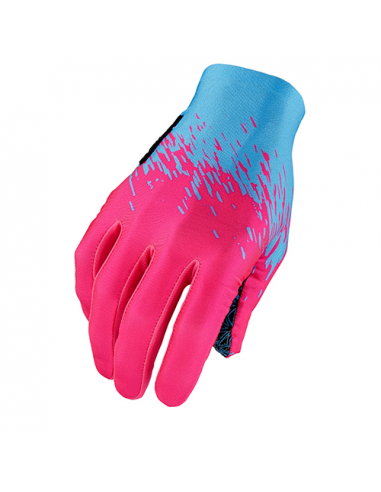 Par guantes largos supacaz azul/rosa neon l