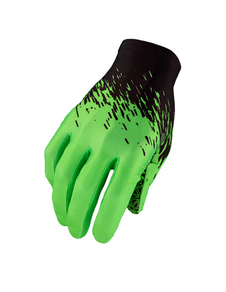 Par guantes largos supacaz negro/verde neon m