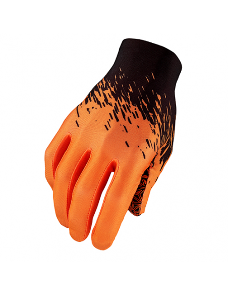 Par guantes largos supacaz negro/naranja neon l