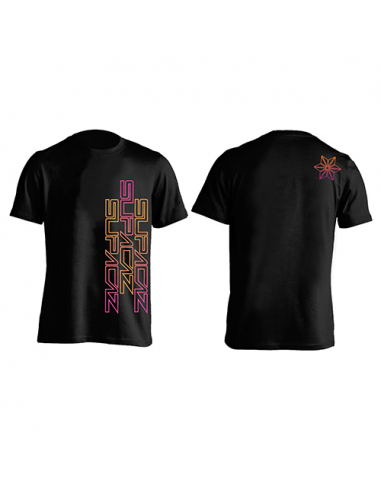 Camiseta supacaz str8 up naranja/morado neon