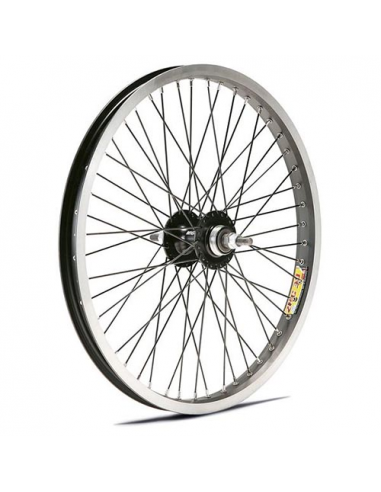 Rueda tras zac 30 20x2.125 neg bmx eje 9.5