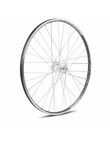 Rueda chrina plata  del. c/pista bolas