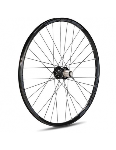 Rueda tra 27,5 disc 6t negra c/rodamiento  8/11v