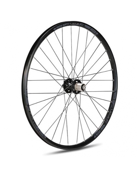 Rueda tra 27,5 disc 6t negra c/rodamiento  8/11v