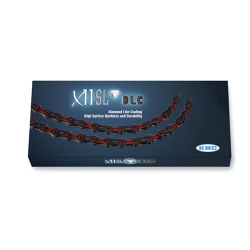 Cadena kmc 11v x11 sl dlc neg/roja 118