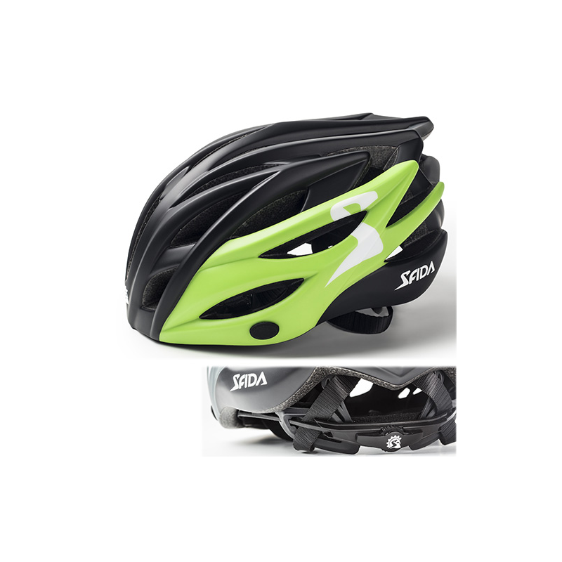 Casco sfida leggero negro/verde t- s/m