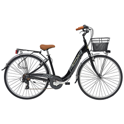 Bicicleta relax 28" alu 6v negro